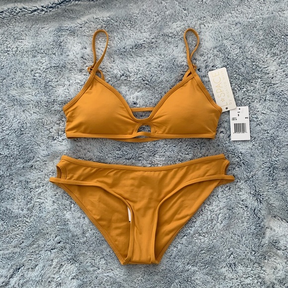 l*space Other - Lspace padded sunset orange bikini set Sz S 💛